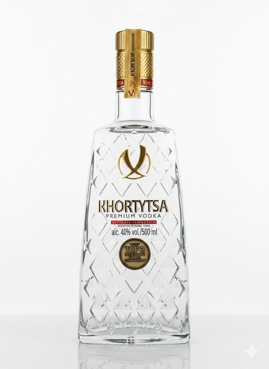 160 Vodka Khortytsa „Premium“, 40 %, 0,5 L - Obrázek 1