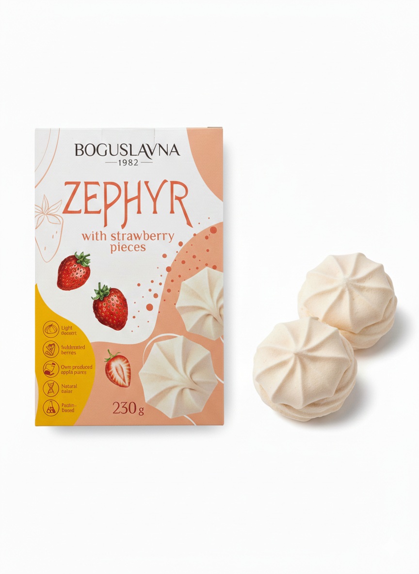 boguslavna klubnika Zefír s kousky jahod „Boguslavna“ 230 g - Obrázek 1