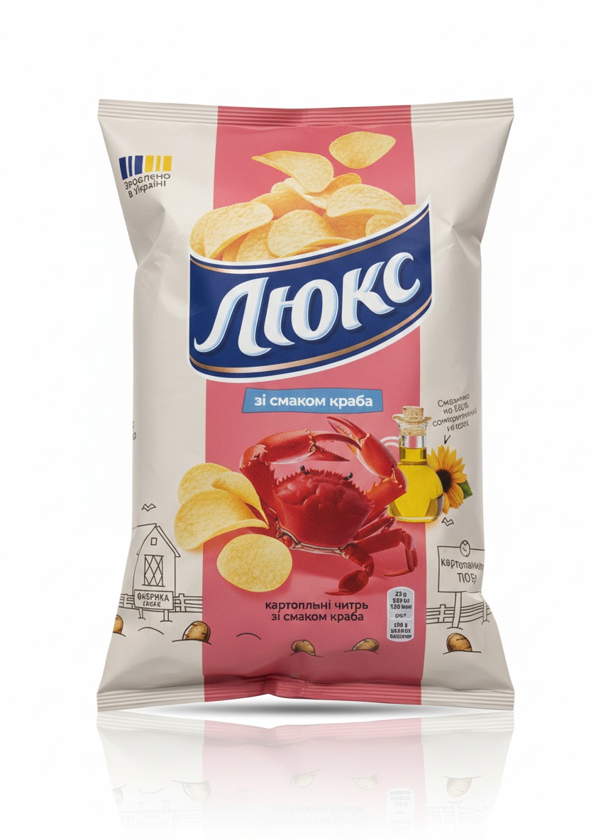 krab Brambůrky s příchutí kraba LUX, 125 g - Obrázek 1