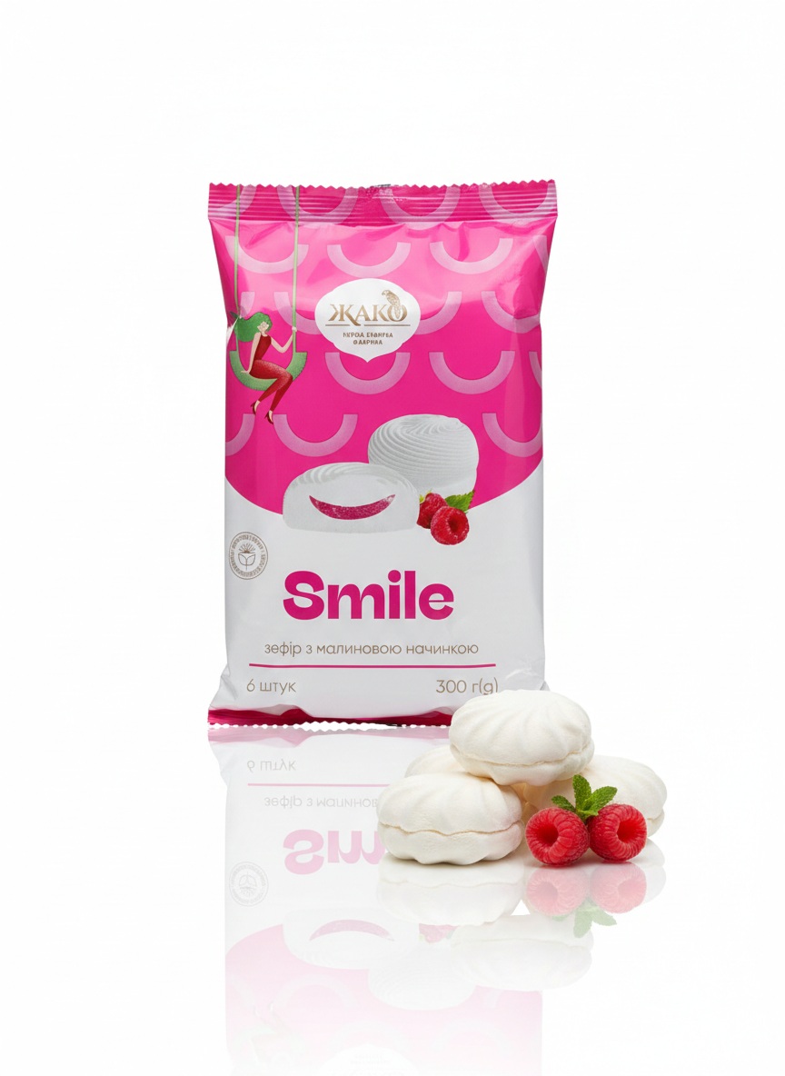 жако малина Zefír „Smile“ s malinovou náplní 300 g - Obrázek 1