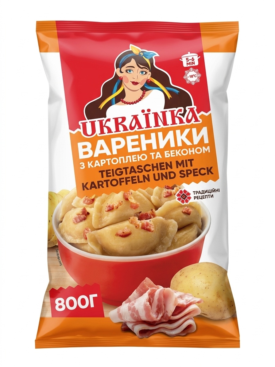 226 Vareniky s bramborami a slaninou, 800 g - Obrázek 1