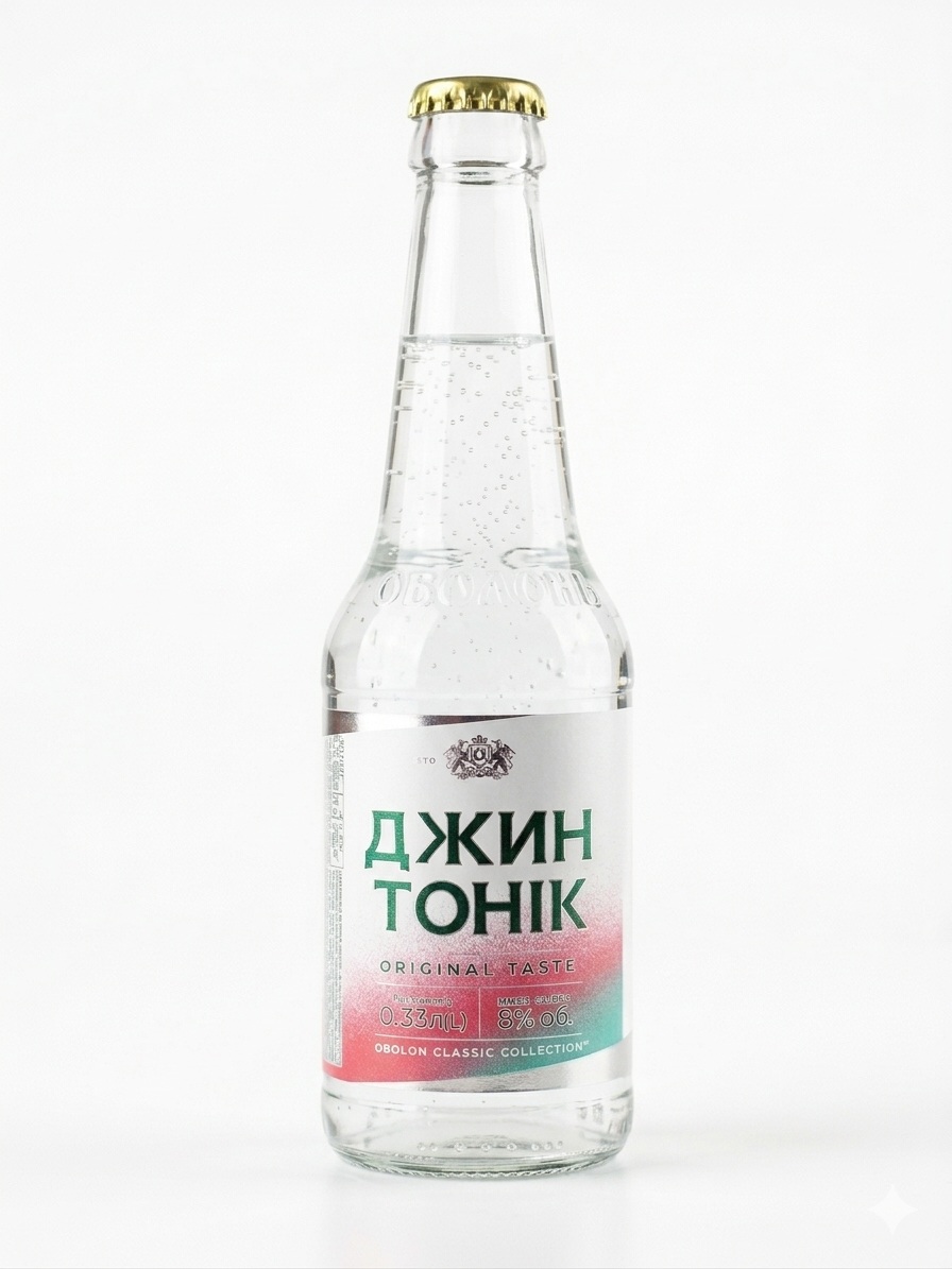 238 Obolon Gin&Tonic – Míchaný nízkoalkoholický nápoj, 330 ml - Obrázek 1