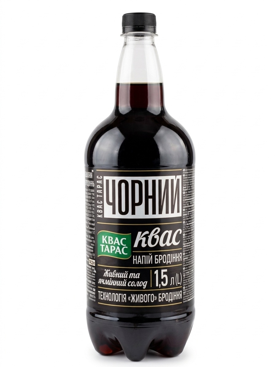 257 Kvas Taras Černý – Pasterizovaný perlivý kvas, 1,5 l - Obrázek 1