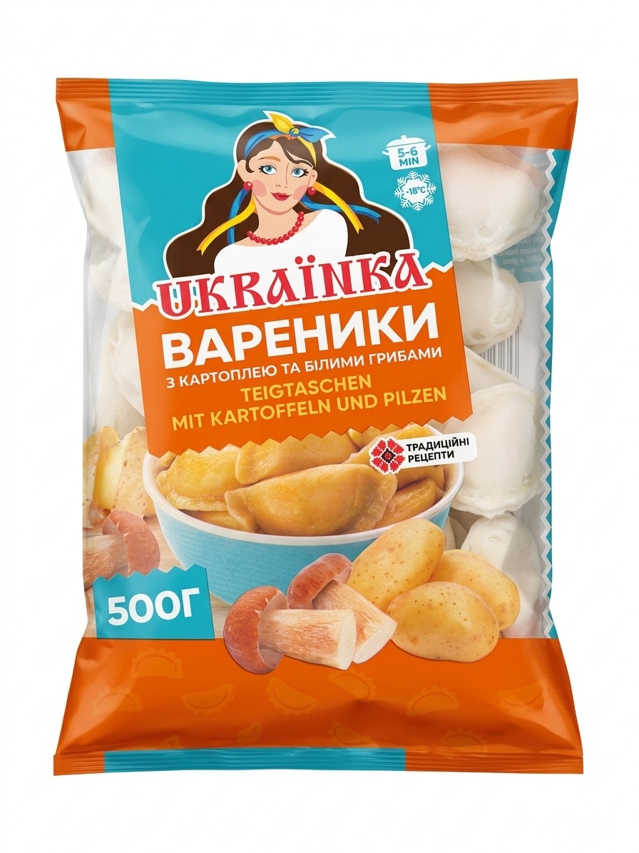 310 Vareniky s bramborami a pravými hřiby, 500 g - Obrázek 1